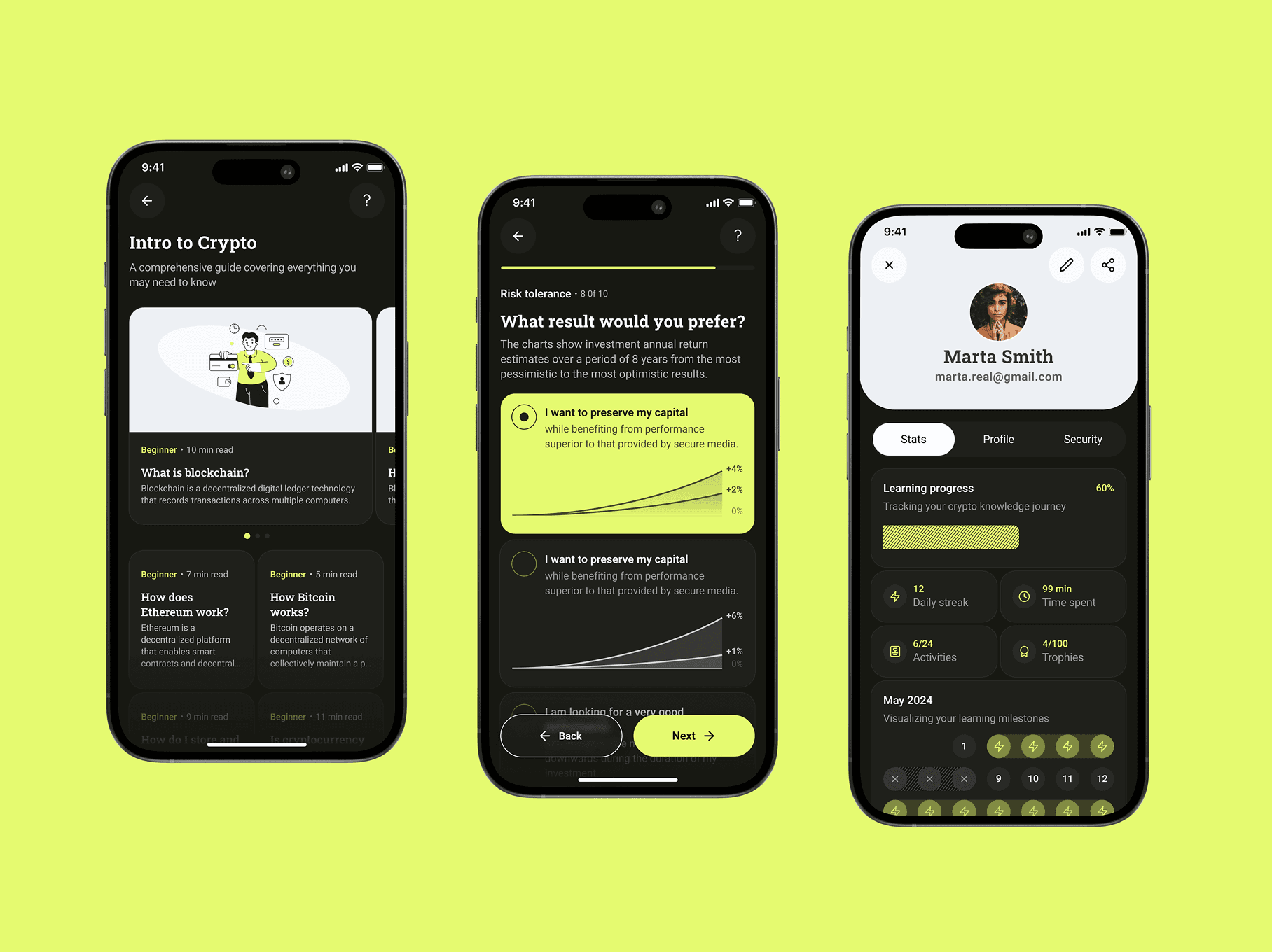 Simplifying KYC for a crypto trading application