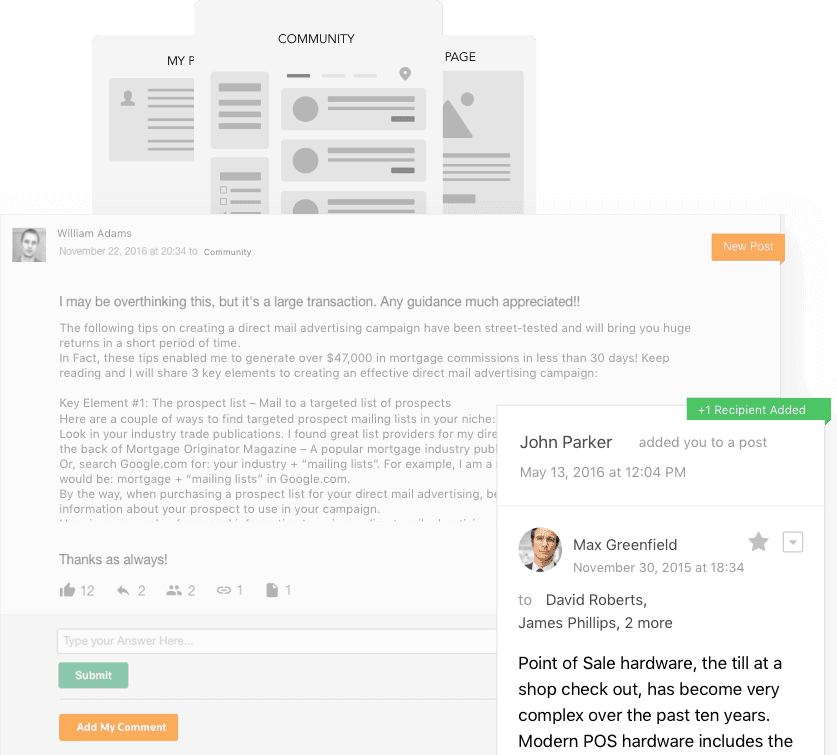 Redesigning a professional collaboration & community platform