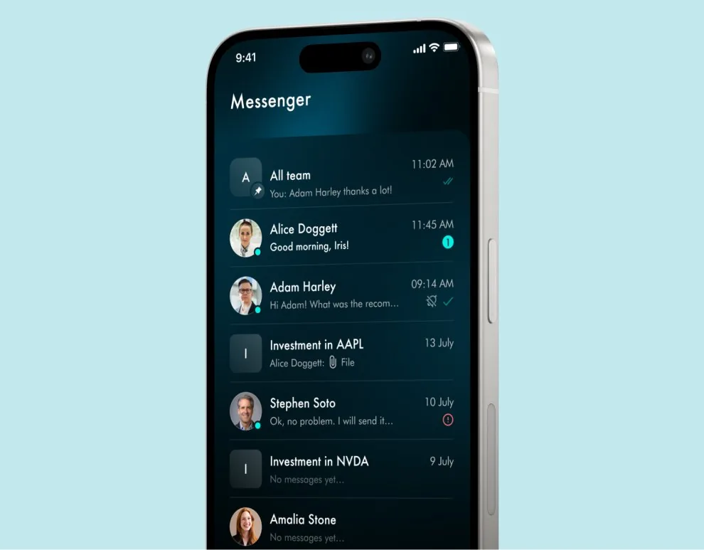 Messenger in the app