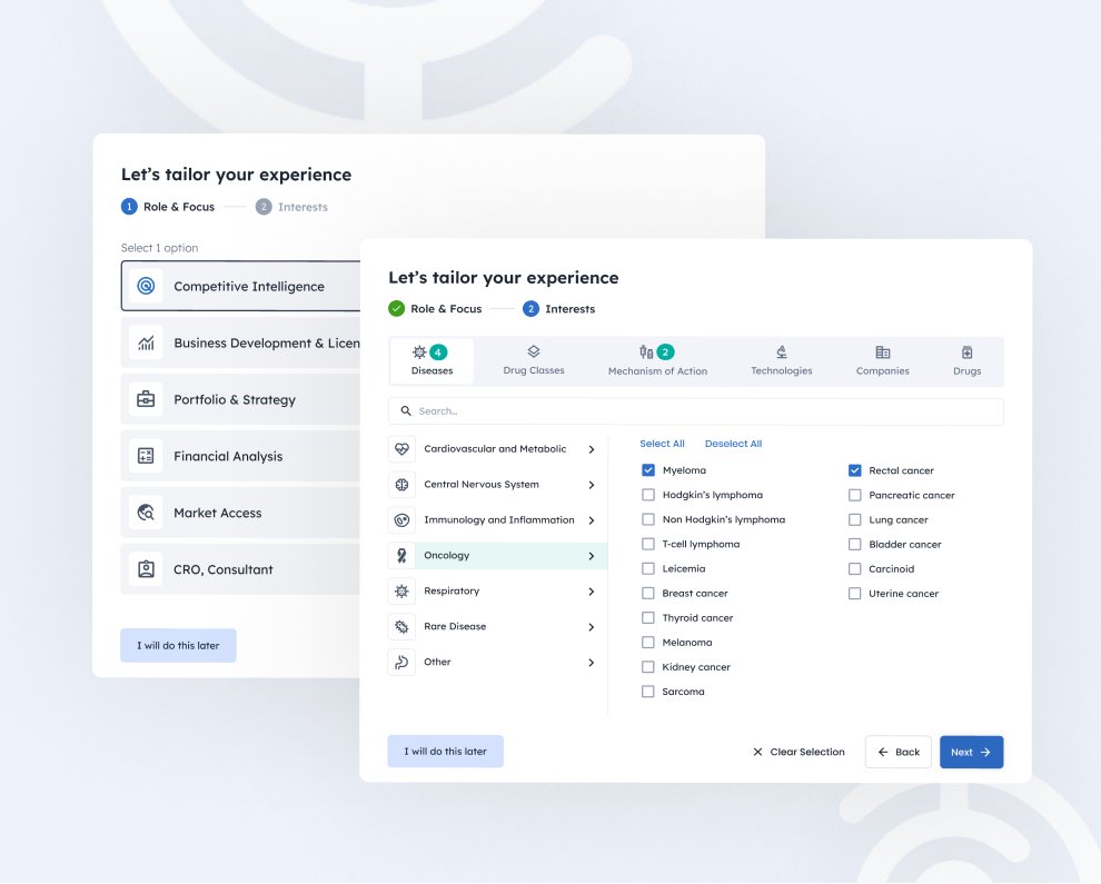 Personalised dashboard